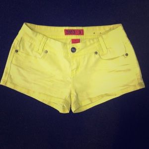 Zanadi neon denim shorts